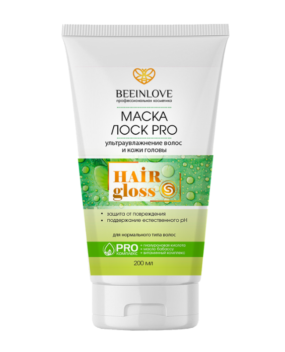 Маска ЛОСК PRO (ультраувлажнение волос и кожи головы) HAIR gloss